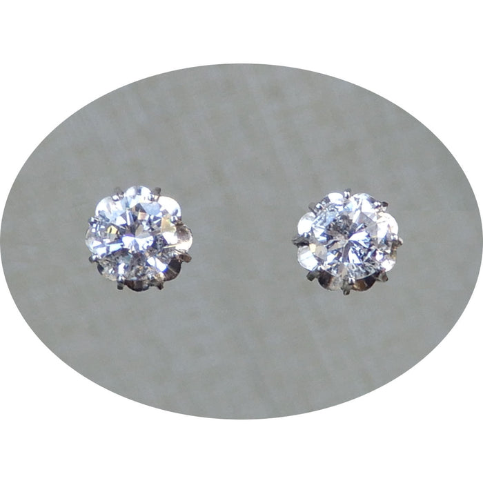 Oorstekers, Solitair, 1,18 ct. Diamant