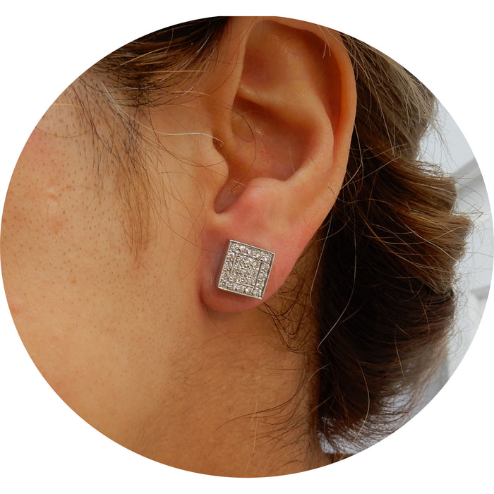 Oorbellen, Diamant, 14K, Italiaans