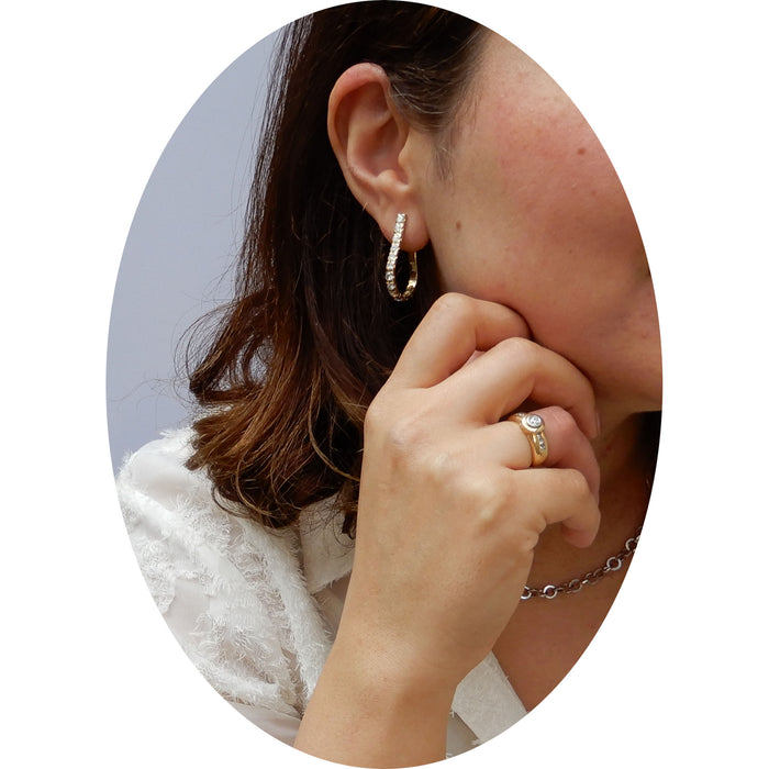 Ring, Diamant Solitair, 14krt. Goud