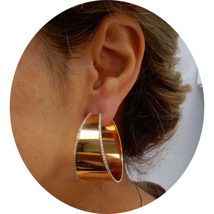 Creolen, Diamant, 14K Goud