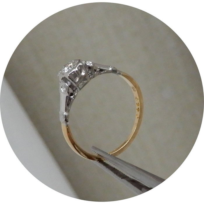 Ring, Diamant, Solitair, 18K Vintage
