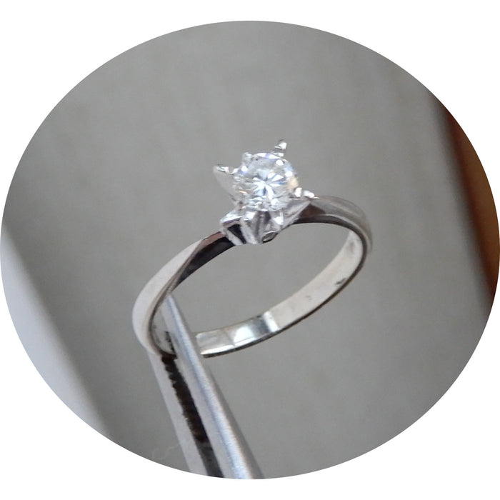Ring, Diamant, Solitair, Ster, 14K
