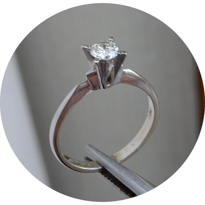 Ring, Diamant, Solitair, Ster, 14K