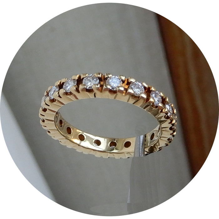 Ring, Alliance, Diamant, 14K Goud