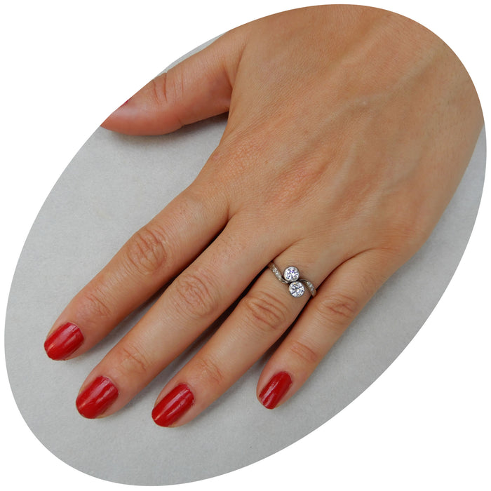 Slagring, Diamant, 14K Witgoud
