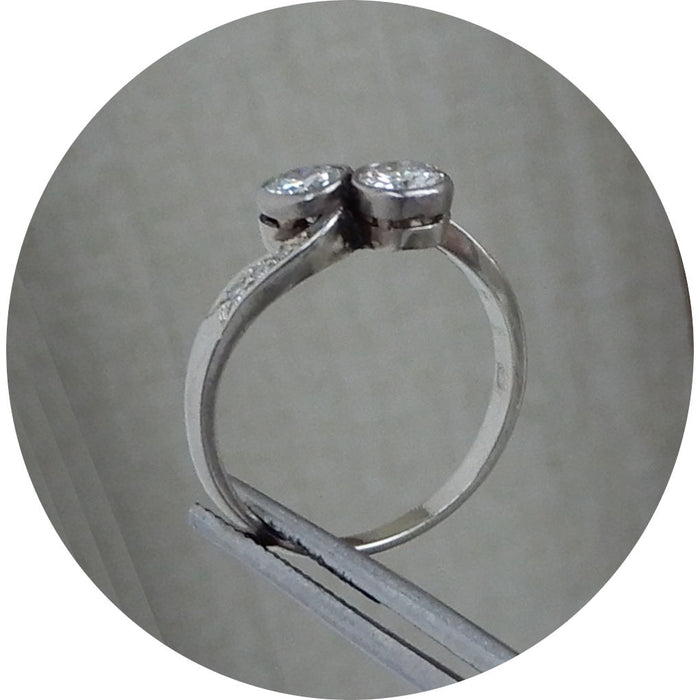 Slagring, Diamant, 14K Witgoud
