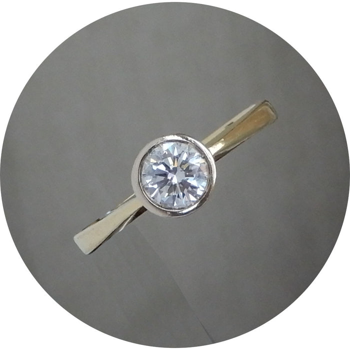 Ring, Diamant, Solitair, 0,70 ct., 18K