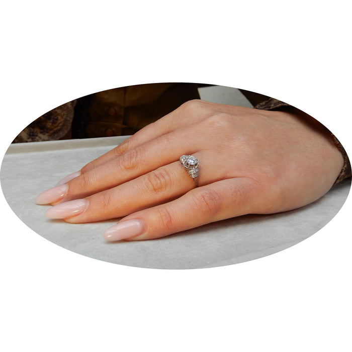 Ring, Diamant Solitaire, 14K, Vintage