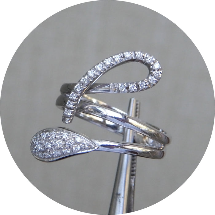 Ring, Diamant, Orient, 18K Witgoud
