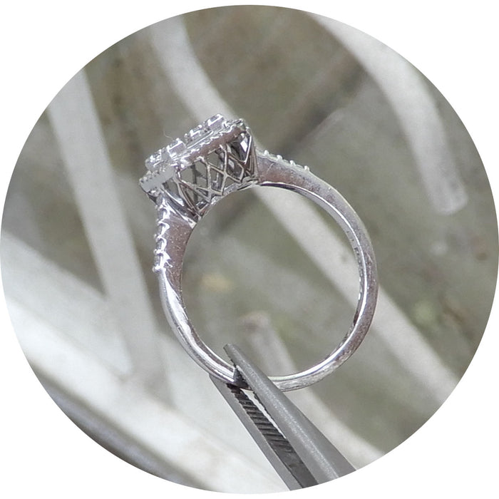 Ring, Diamant, Quadrant, 18k witgoud