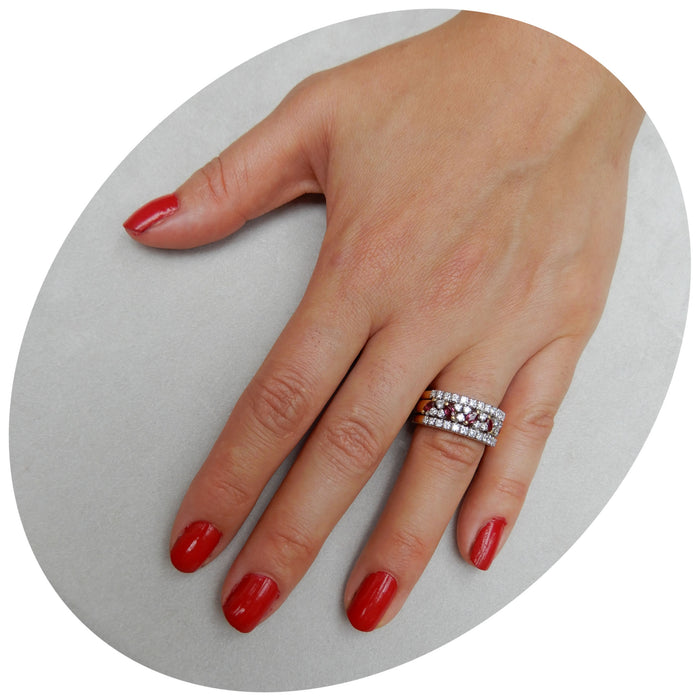 Bandring, Diamant, Robijn, 18K, CRIVELLI
