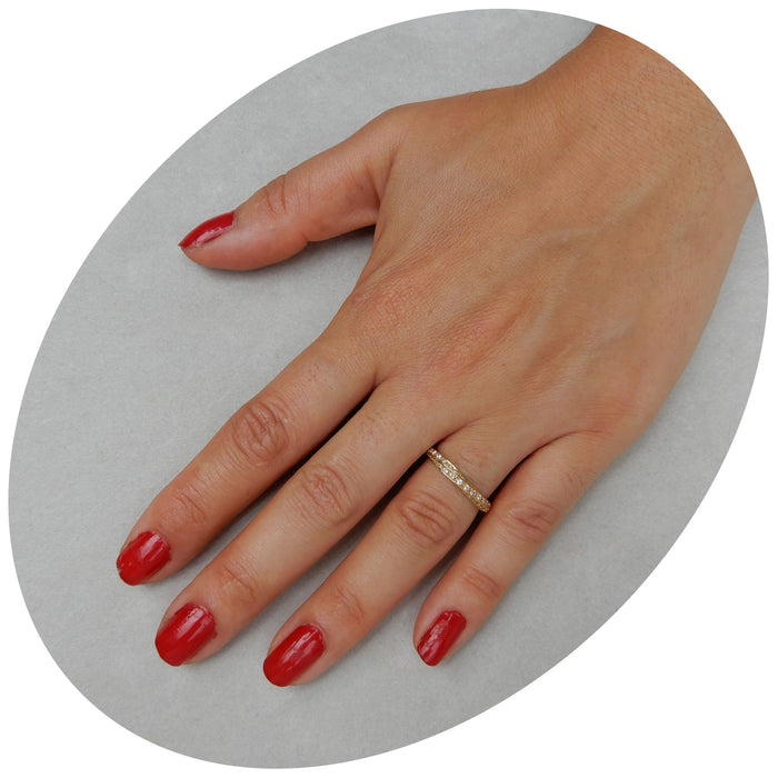 Ring, Diamant, Alliance, Curve, 18K Goud