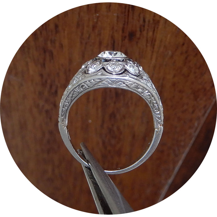 Ring, Diamant, Platina, Art Deco