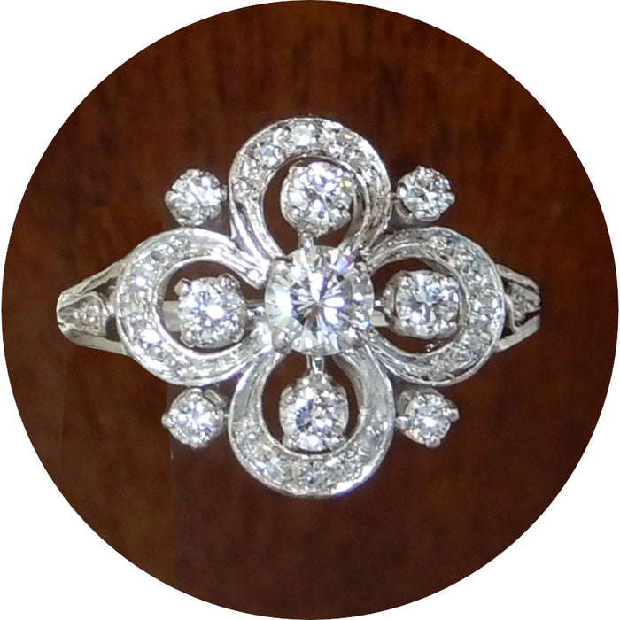 Ring, Diamant, Geometrisch, 14K