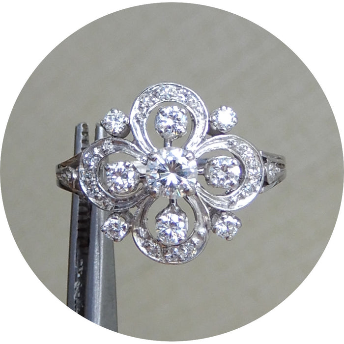Ring, Diamant, Geometrisch, 14K