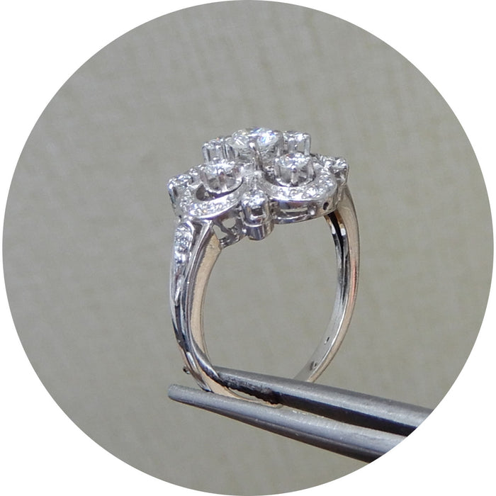 Ring, Diamant, Geometrisch, 14K