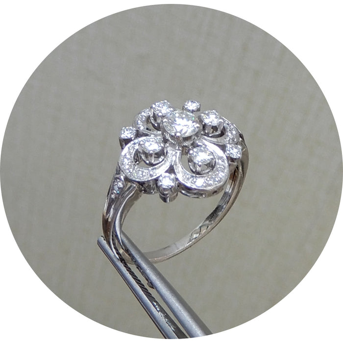 Ring, Diamant, Geometrisch, 14K