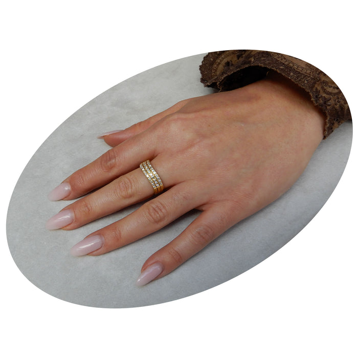 Ring, Diamant, Wave, 18K Goud