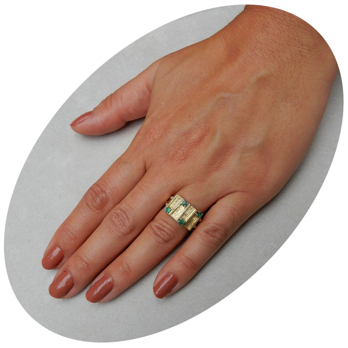 Bandring, Smaragd, Design, 14K Goud