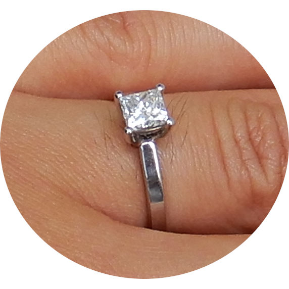 Ring, Diamant, Princess