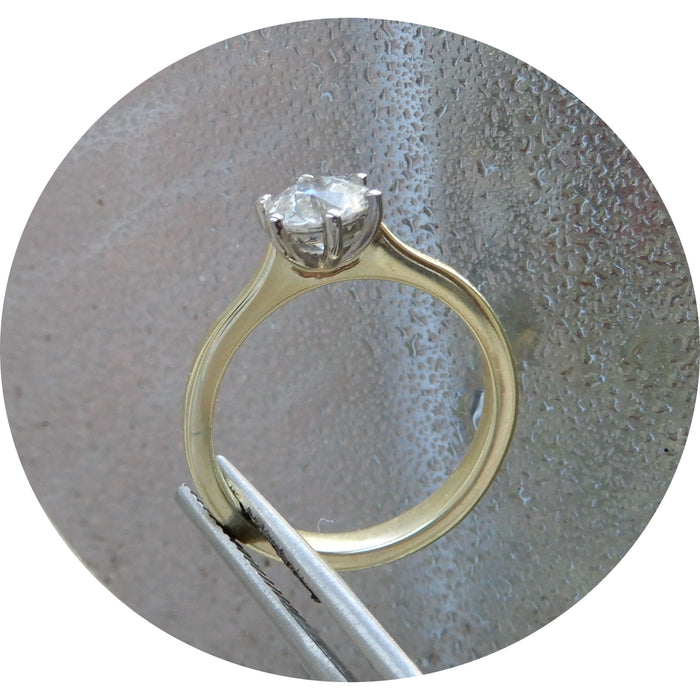 Ring, Solitaire, Diamant, 14K Bicolor