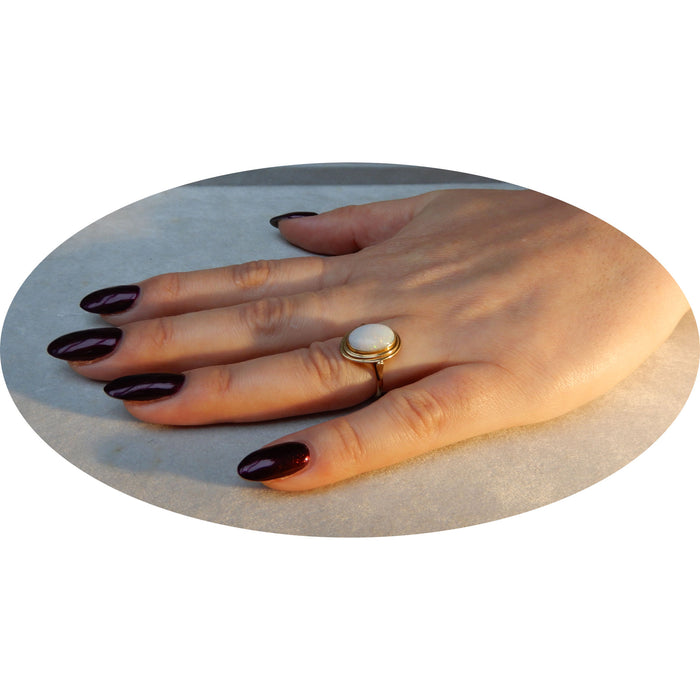 Ring, Opaal, 14K Geelgoud