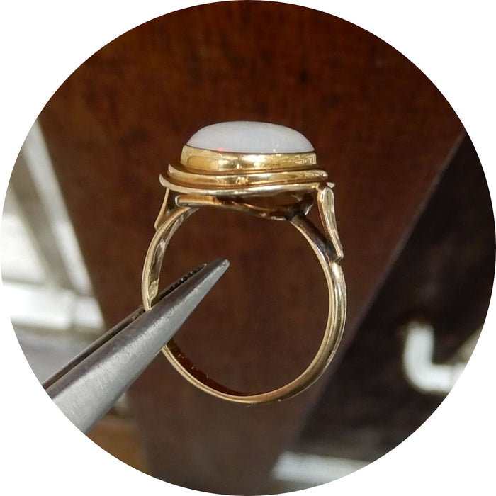 Ring, Opaal, 14K Geelgoud