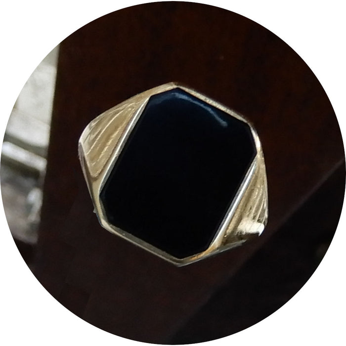 Zegelring, Onyx, 14K
