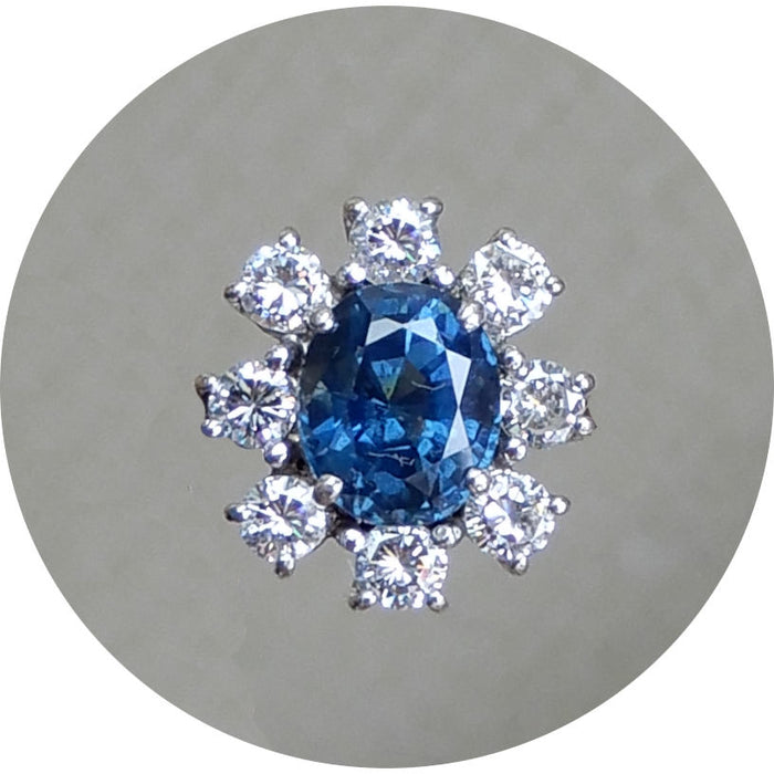 Ring, Saffier, Diamant, Entourage