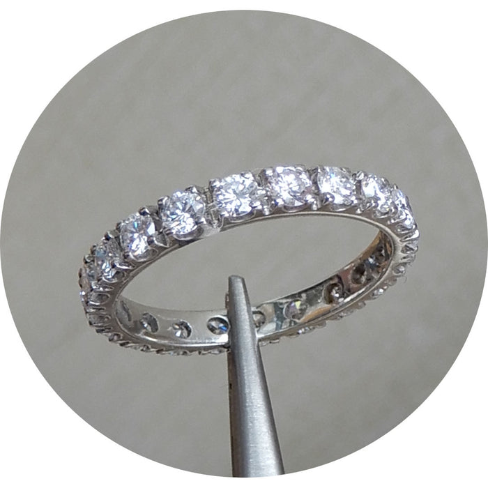 Ring, Eternity, Diamant, 14K Witgoud