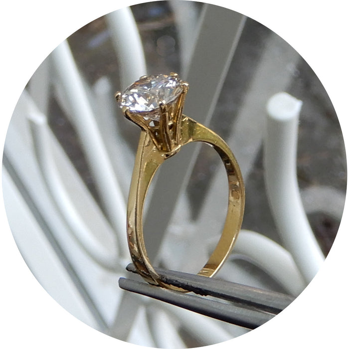 Ring, Diamant, Solitair, 1,73 ct., 18K