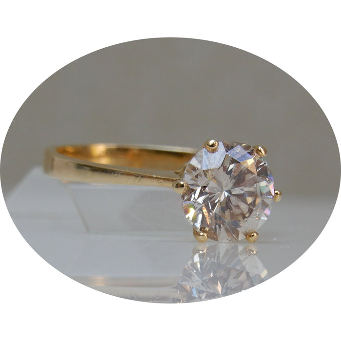 Ring, Diamant, Solitair, 1,73 ct., 18K