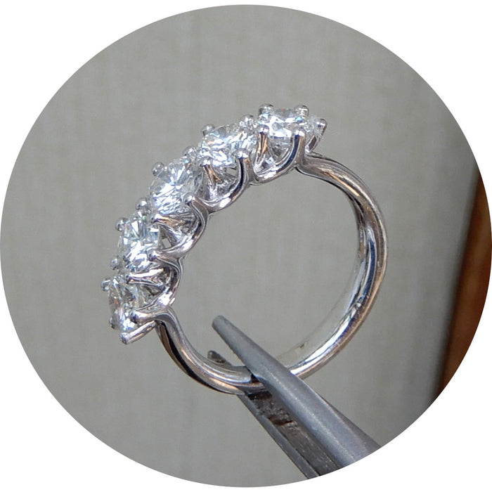 Ring, Diamant, 18krt. Witgoud