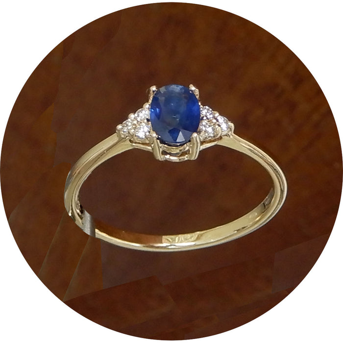 Ring, Saffier, Diamant, Modern