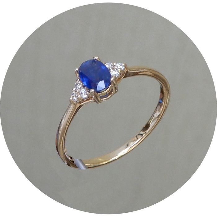 Ring, Saffier, Diamant, Modern