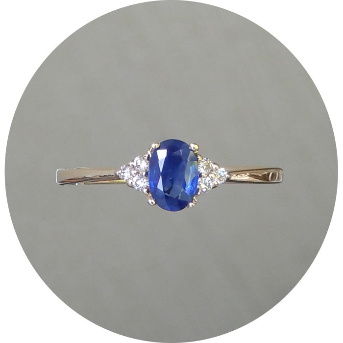 Ring, Saffier, Diamant, Modern