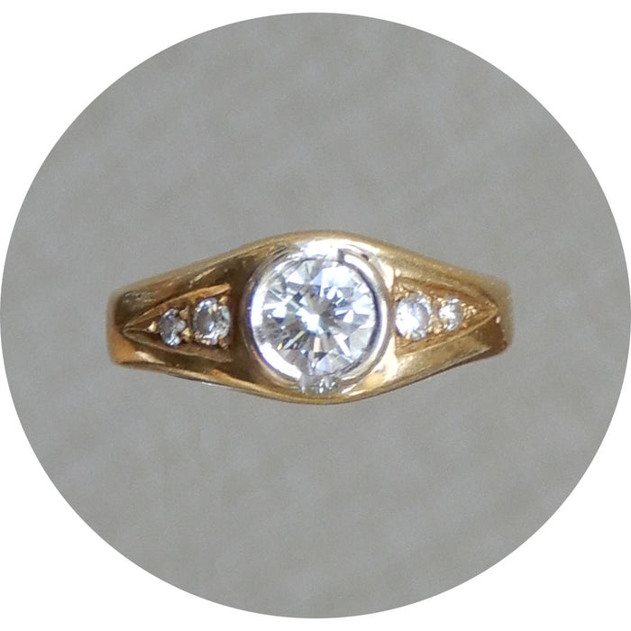 Ring, Diamant, 18K Bicolour