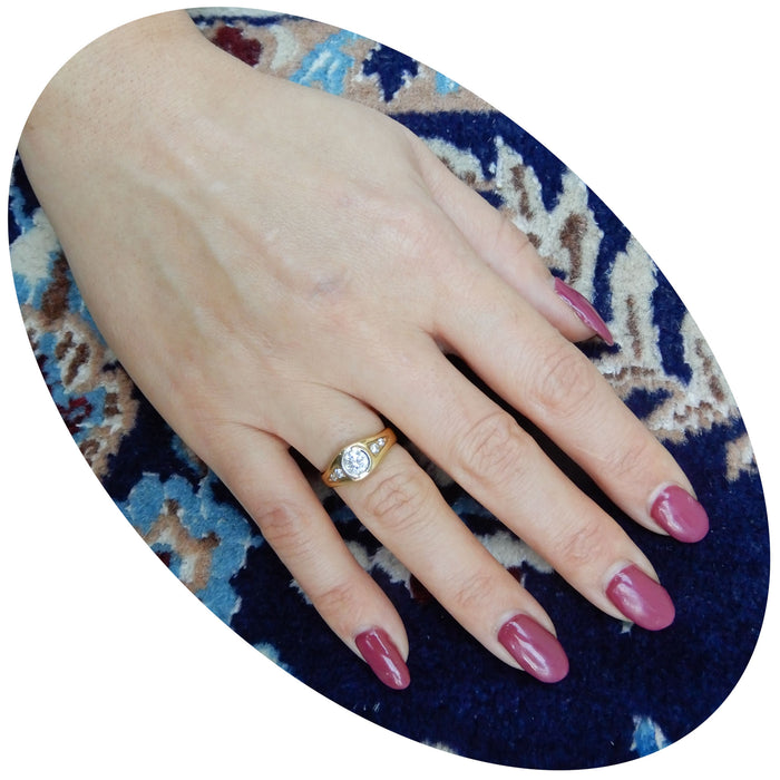 Ring, Diamant, 18K Bicolour