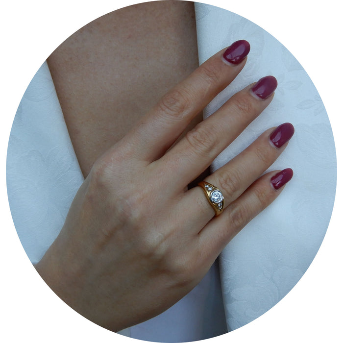 Ring, Diamant, 18K Bicolour