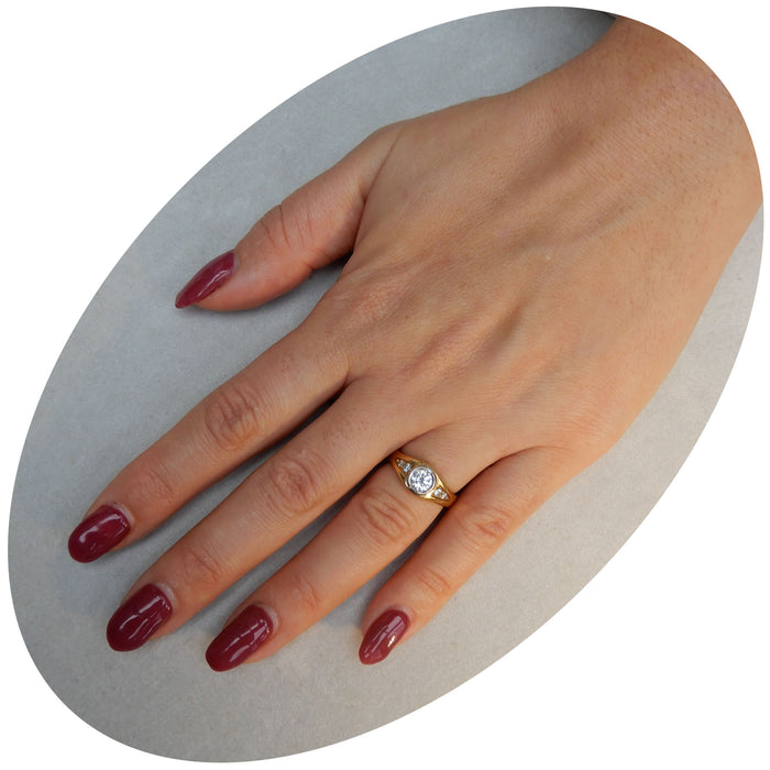 Ring, Diamant, 18K Bicolour
