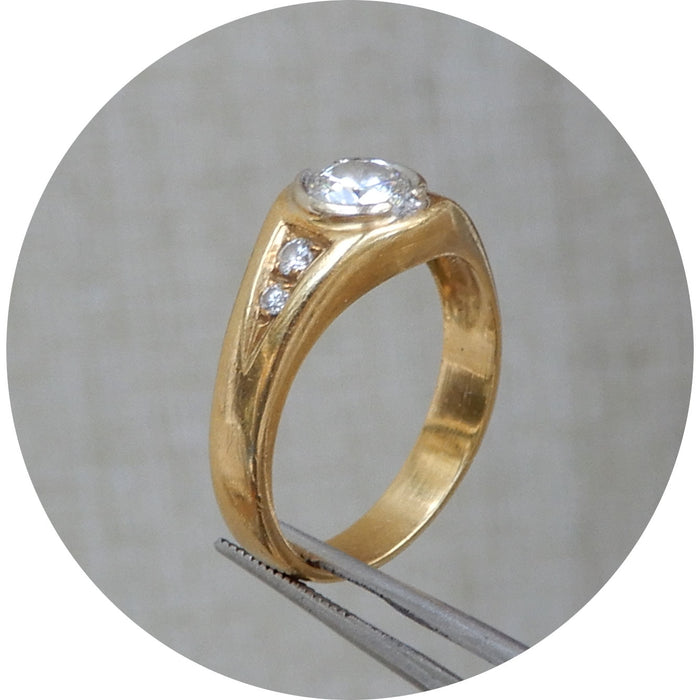Ring, Diamant, 18K Bicolour