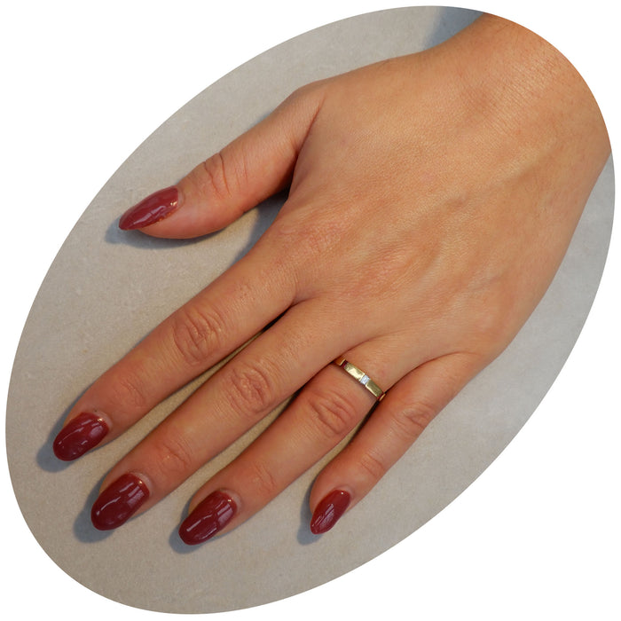 Rijring, Diamant, Robijn, 18K