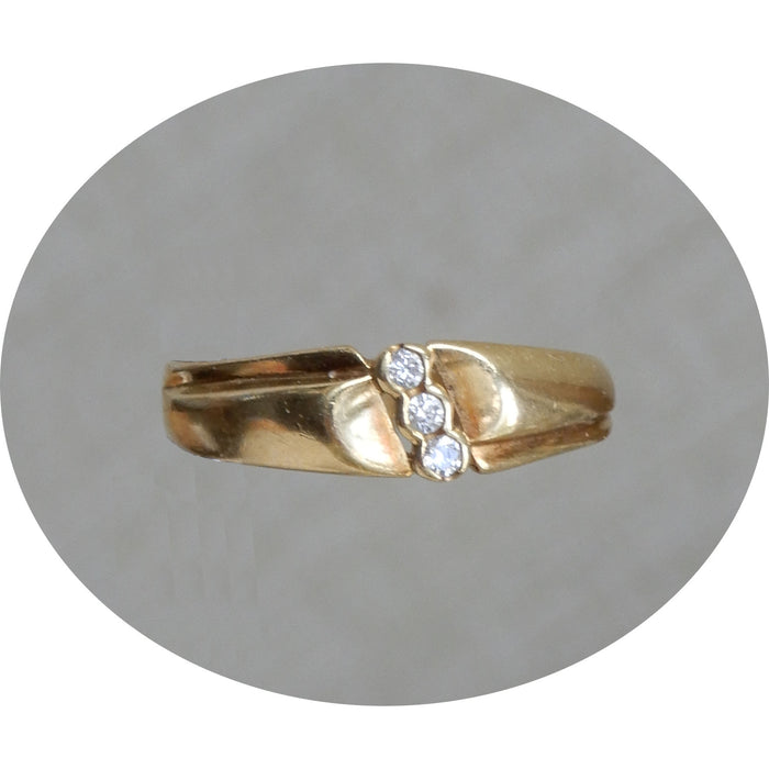 Ring, Diamant, Diagonaal, 18K Goud
