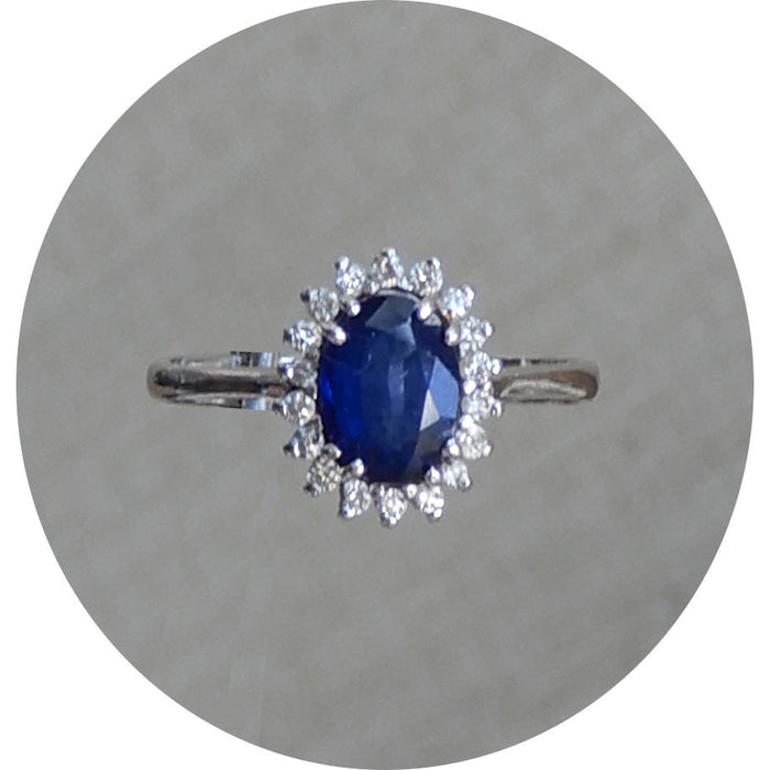 Ring, Entourage, Saffier, Diamant, 18K