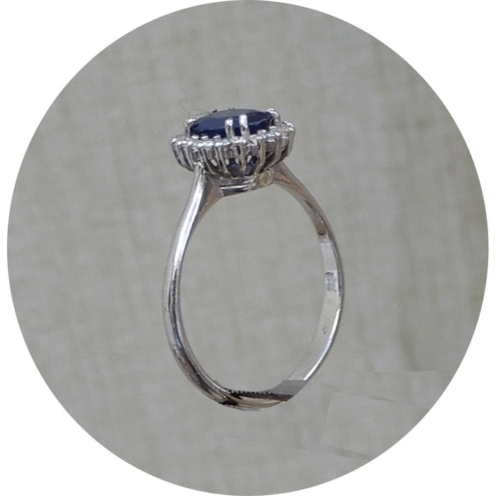 Ring, Entourage, Saffier, Diamant, 18K