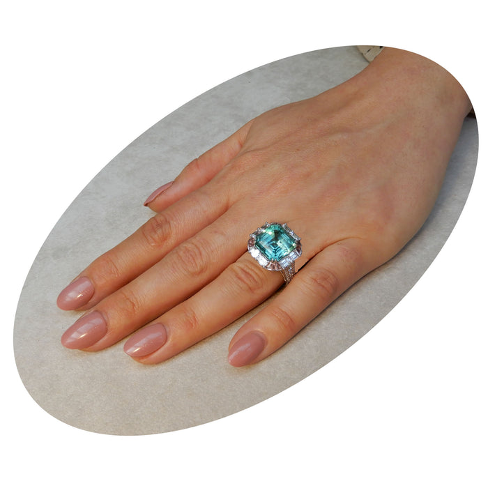 Ring, Toermalijn, Diamant, 18K