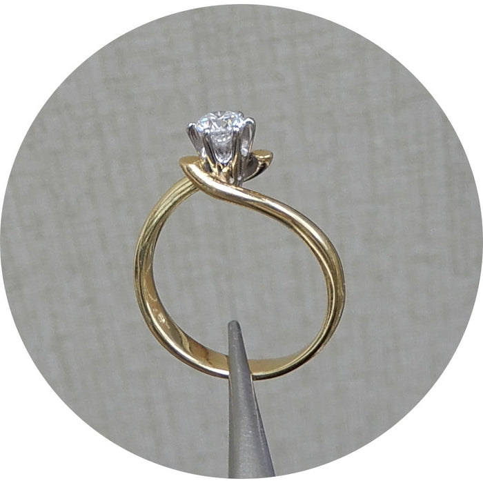 Ring, Diamant, Solitair, 18K Goud