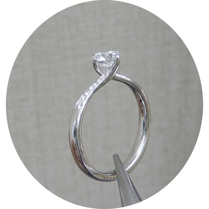 Slag Ring, Diamant, 18Krt Witgoud