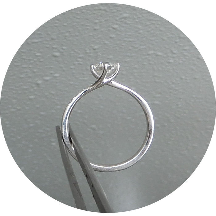 Slag Ring, Diamant, 18Krt Witgoud