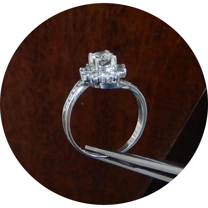 Ring, Diamant, Rozet, 14K, Vintage